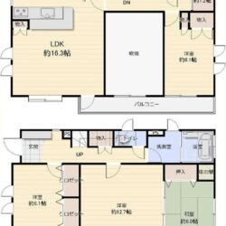 開放感のある吹き抜け12帖のお部屋♪リノベ済！