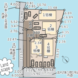 ～上九沢新築4棟～ 全棟カースペース3台・4LDK・都市ガス ワイドなインナーバルコニーが特徴です♪